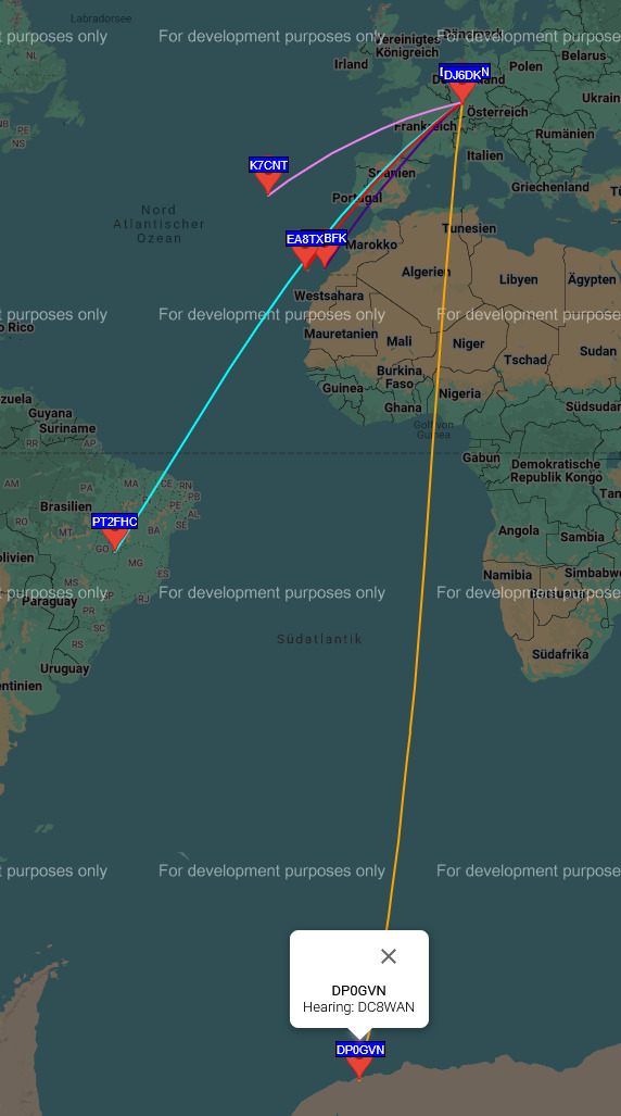 WSPR 10m Band - Interkontinentale Verbindungen